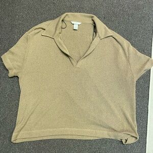 H&M Cropped Tan Shirt